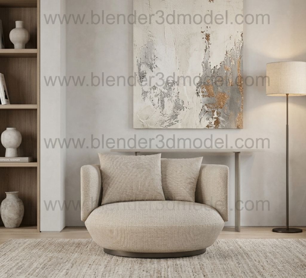 Modern Lounge Chair 3D Model