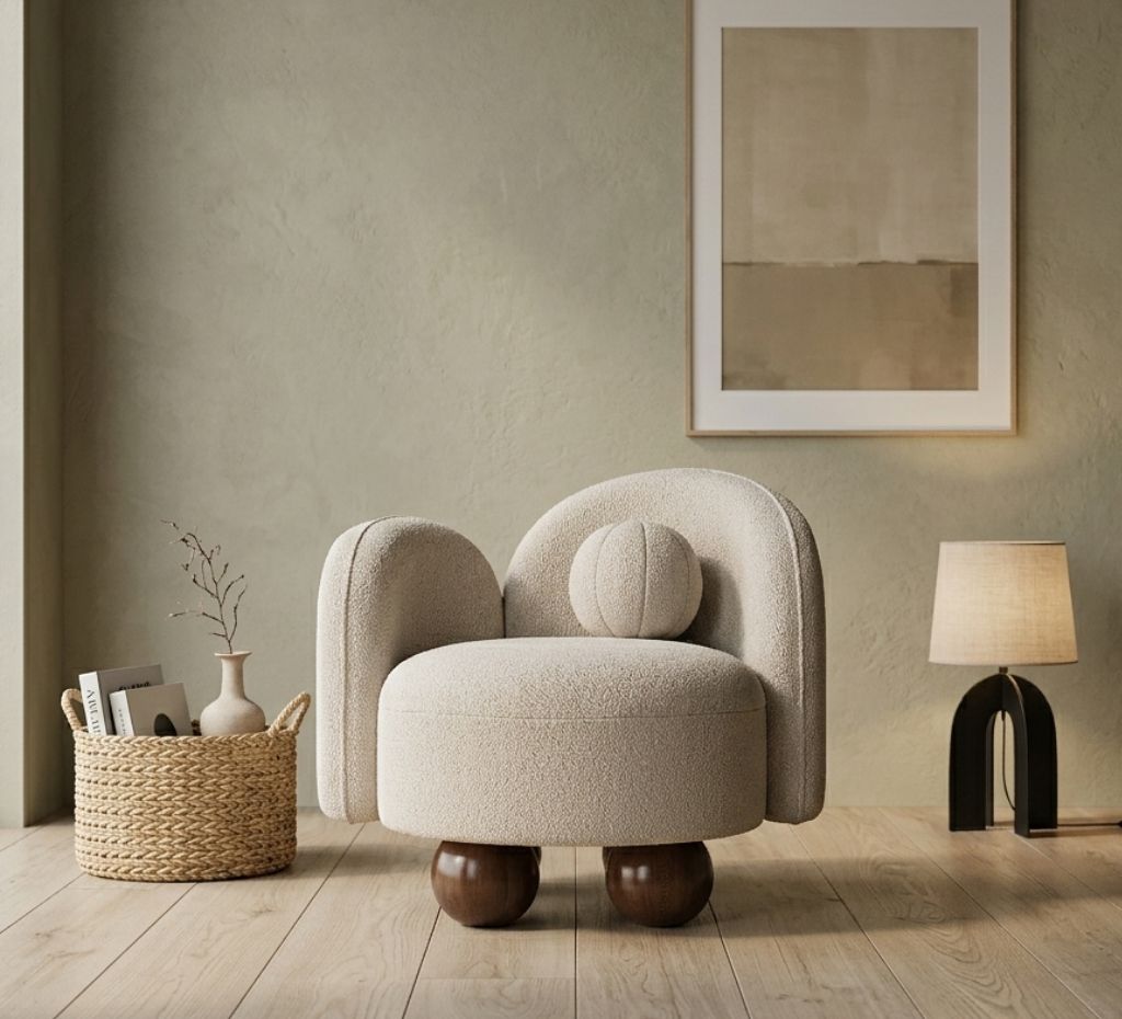 Modern Minimalist Accent Chair – Blender 3D Model